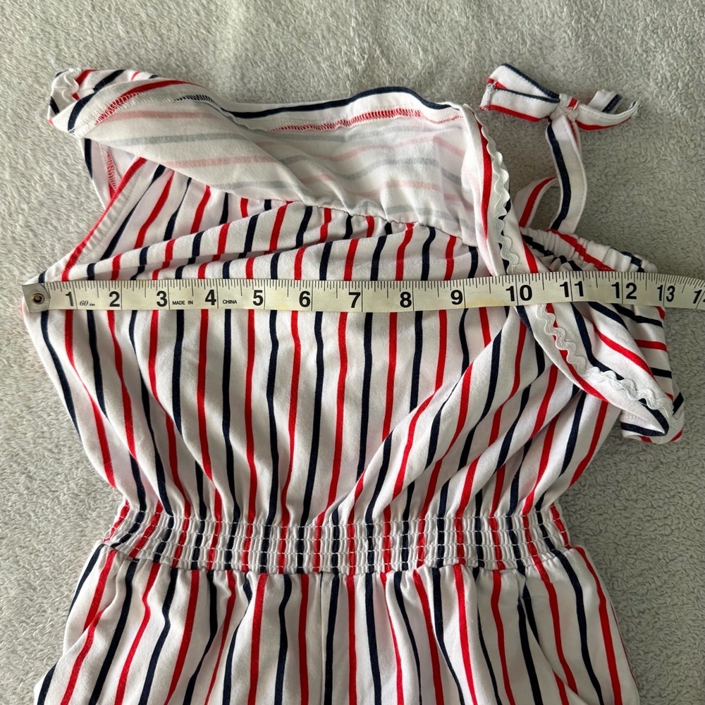 Janie and Jack | Red White & You Stripe Romper | 4 - Picture 8 of 12